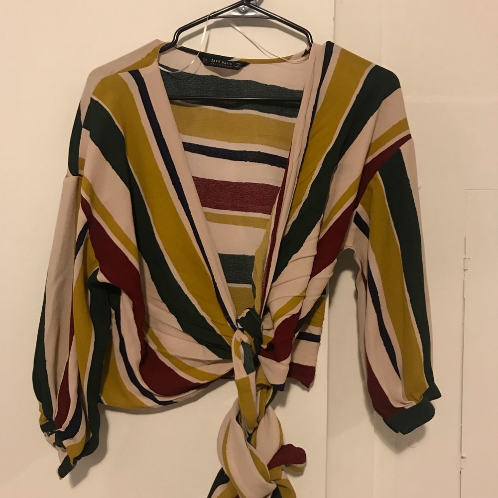 Zara wrap-tie blouse